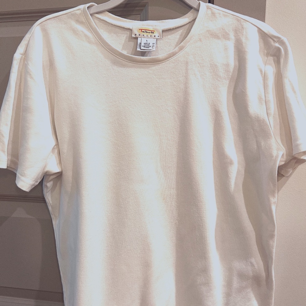 Talbots crew neck cotton T-Shirt size L
